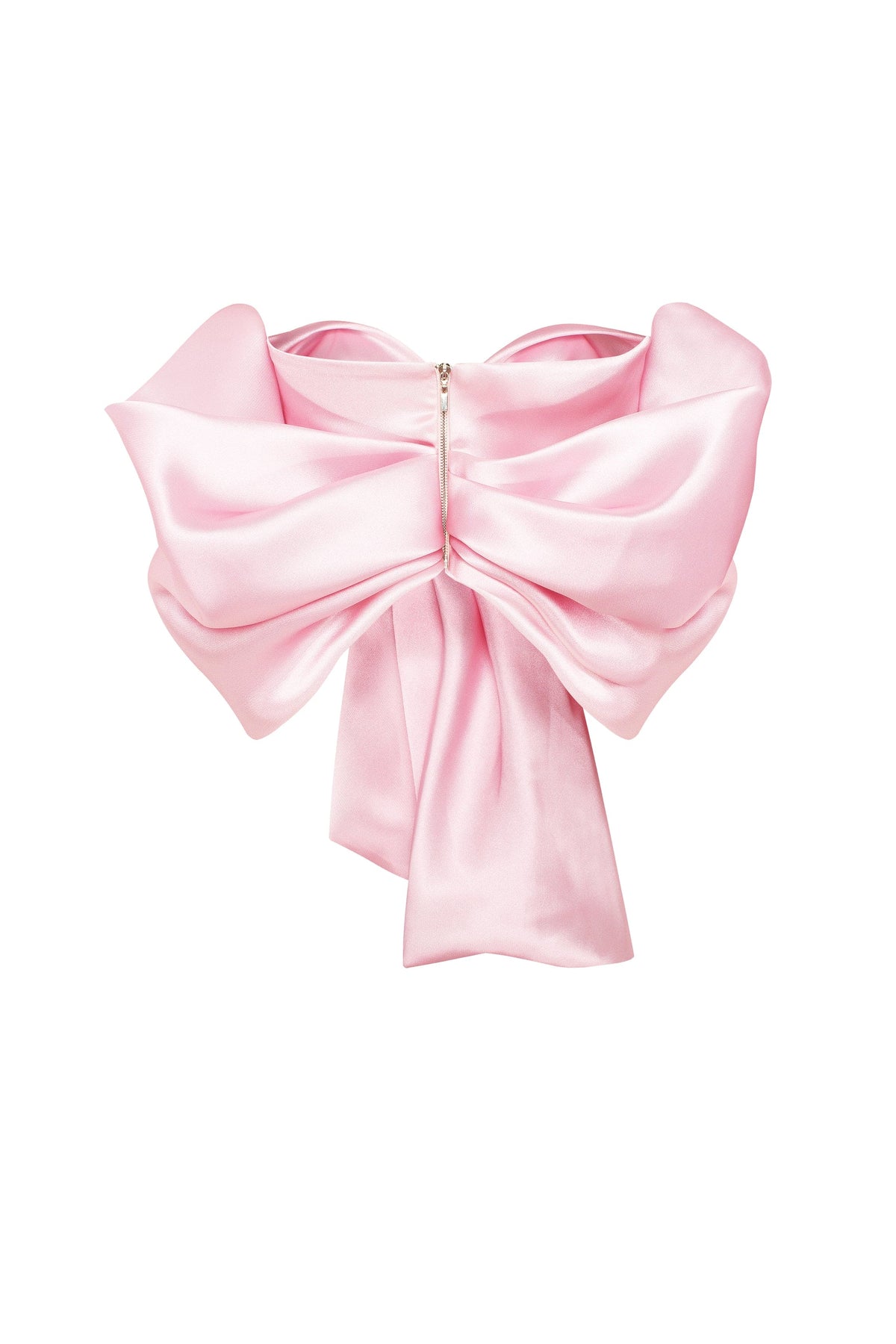 Pink organza off shoulder blouse with meringue flounces Xo Xo