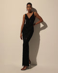 Black Corset with Deep V Neckline