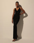 Black Corset with Deep V Neckline