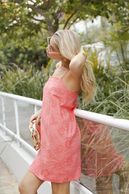 Emelie Mini Dress Coral
