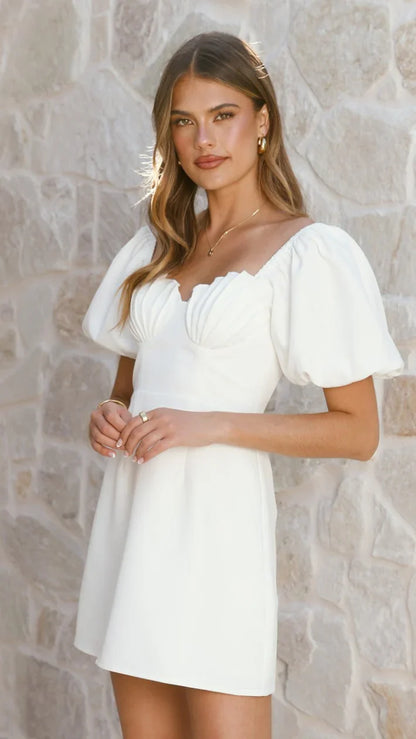 Ariel Bustier Mini Dress White