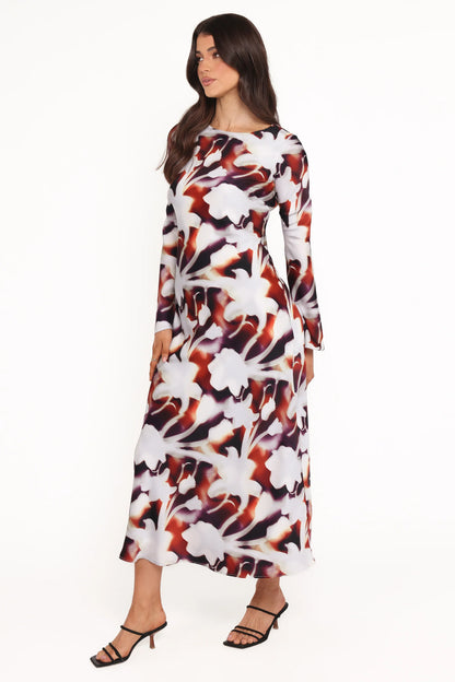 Deidre Maxi Dress Blurred Floral