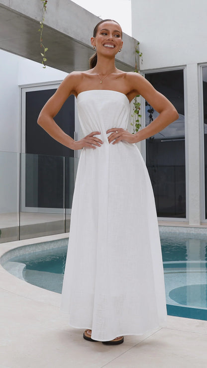 Connie Maxi Dress White