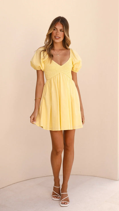 Sahirah Mini Dress Yellow