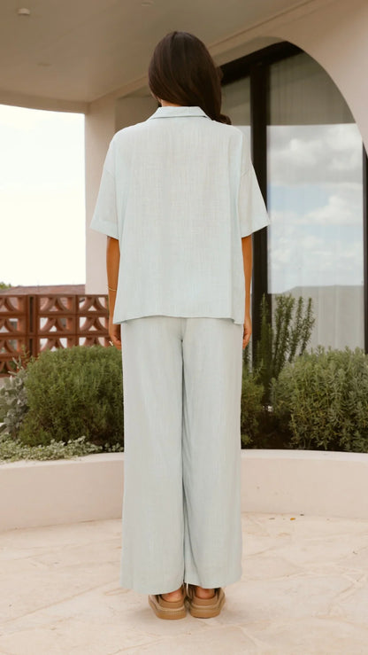 Lexi Linen Pants Blue