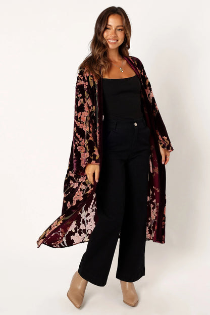 Lennon Velvet Duster Floral