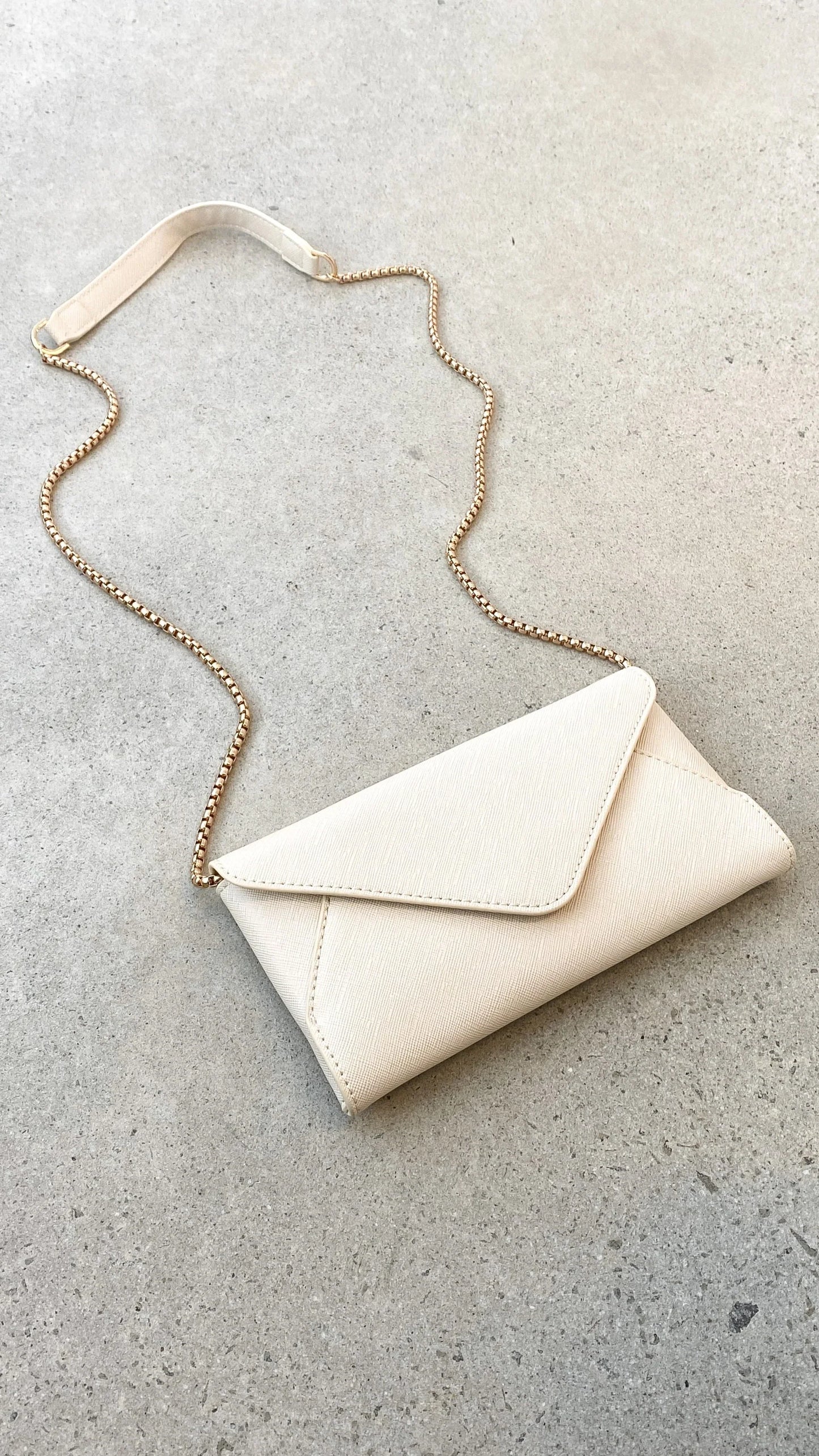 Carmen Envelope Cross Body Bag Cream