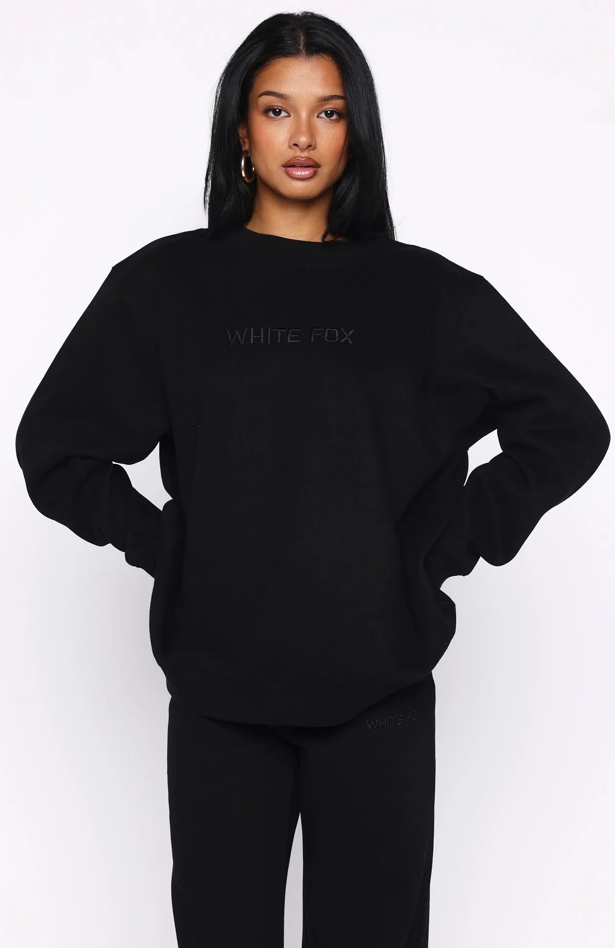 Stay Lifted Oversized Sweater Black