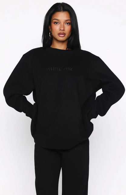 Stay Lifted Oversized Sweater Black