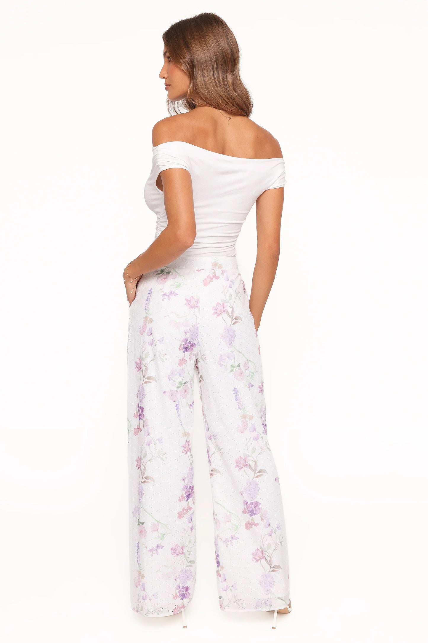 Adams Fitted Pant Purple Floral