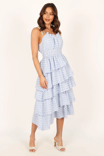 Cora Midi Dress Blue