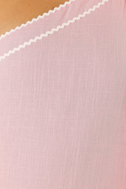 Fleaur One Shoulder Maxi Dress Pink