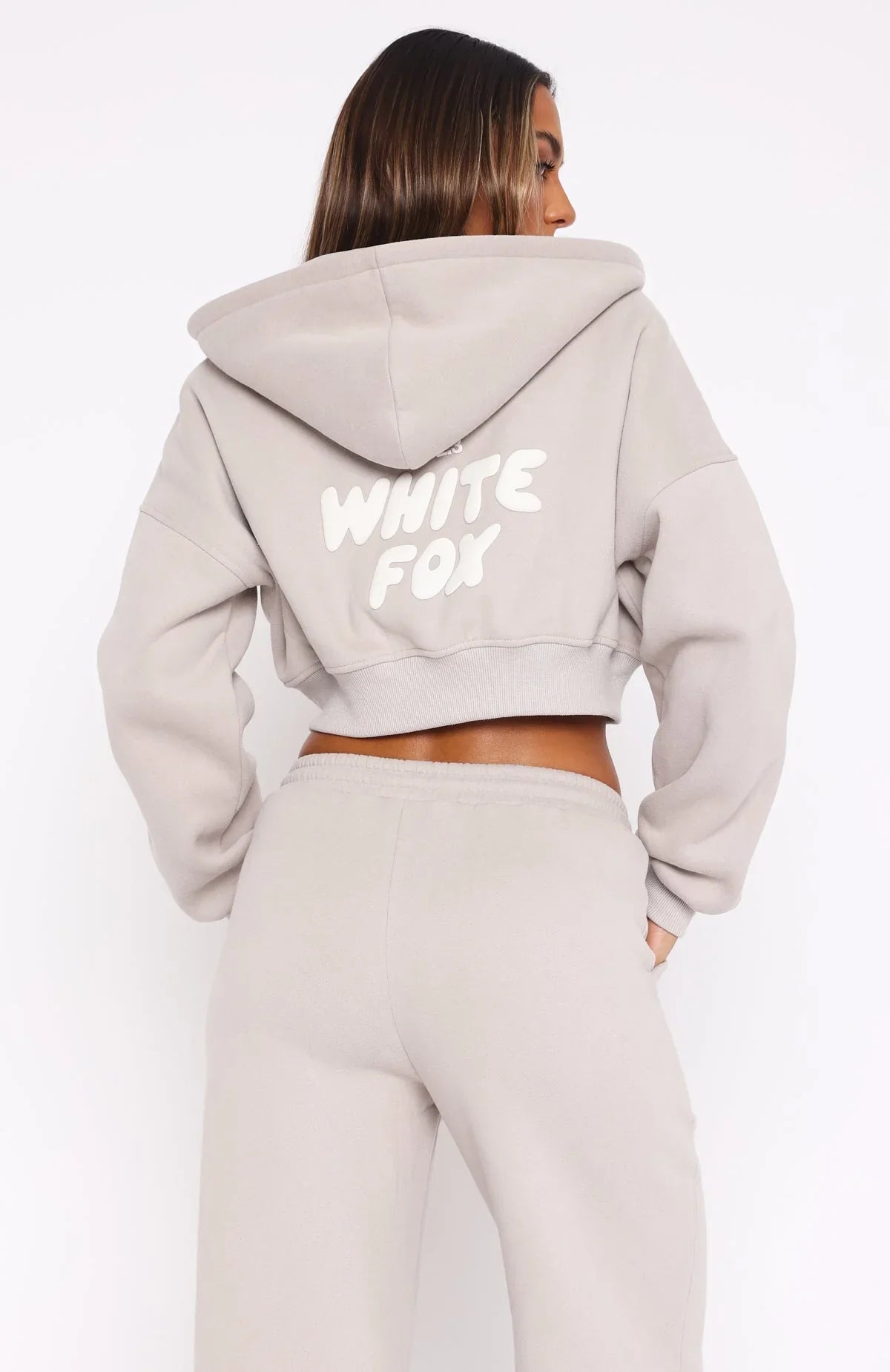 Offstage Cropped Zip Hoodie Moon