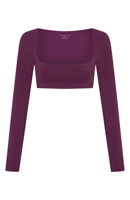 Thriving Long Sleeve Crop Plum