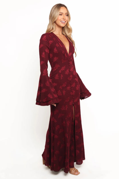 Sarey Maxi Dress Burgundy