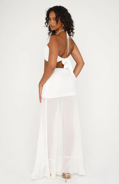 White Whisper Maxi Skirt Off White