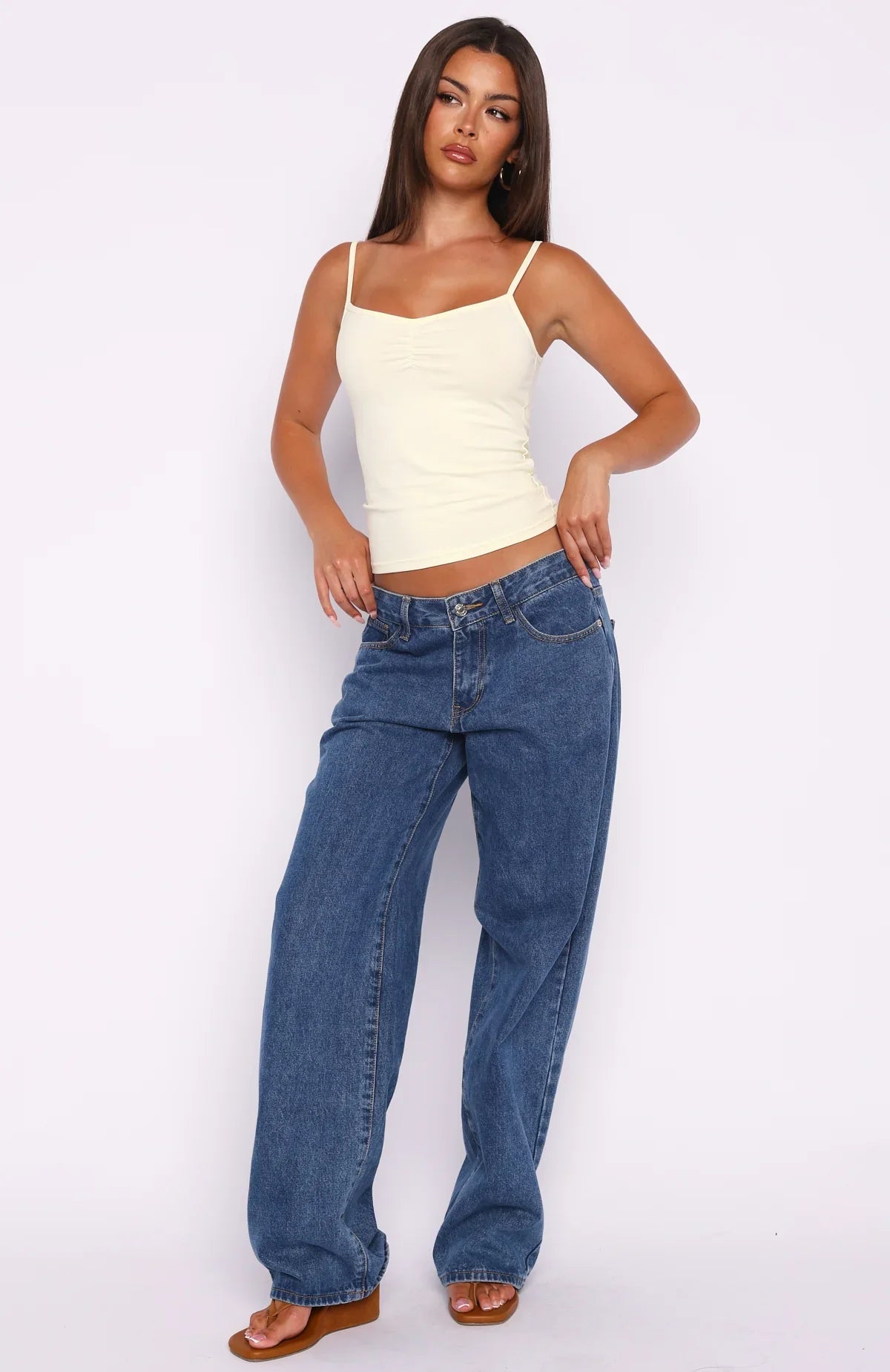 Keeping It Cute V Neck Cami Top Lemon