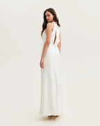 Lovely white halterneck satin maxi dress Xo Xo