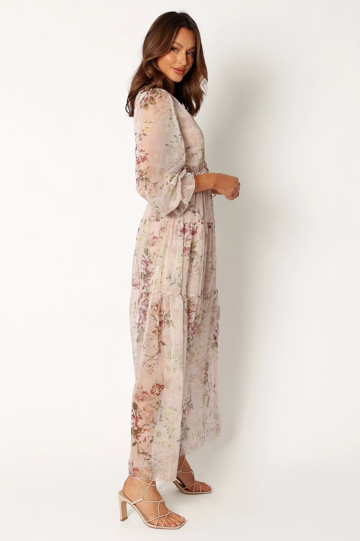 Maria Long Sleeve Maxi Dress Cream