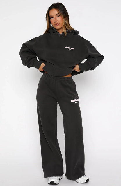Vol 1 Wide Leg Sweatpants Charcoal