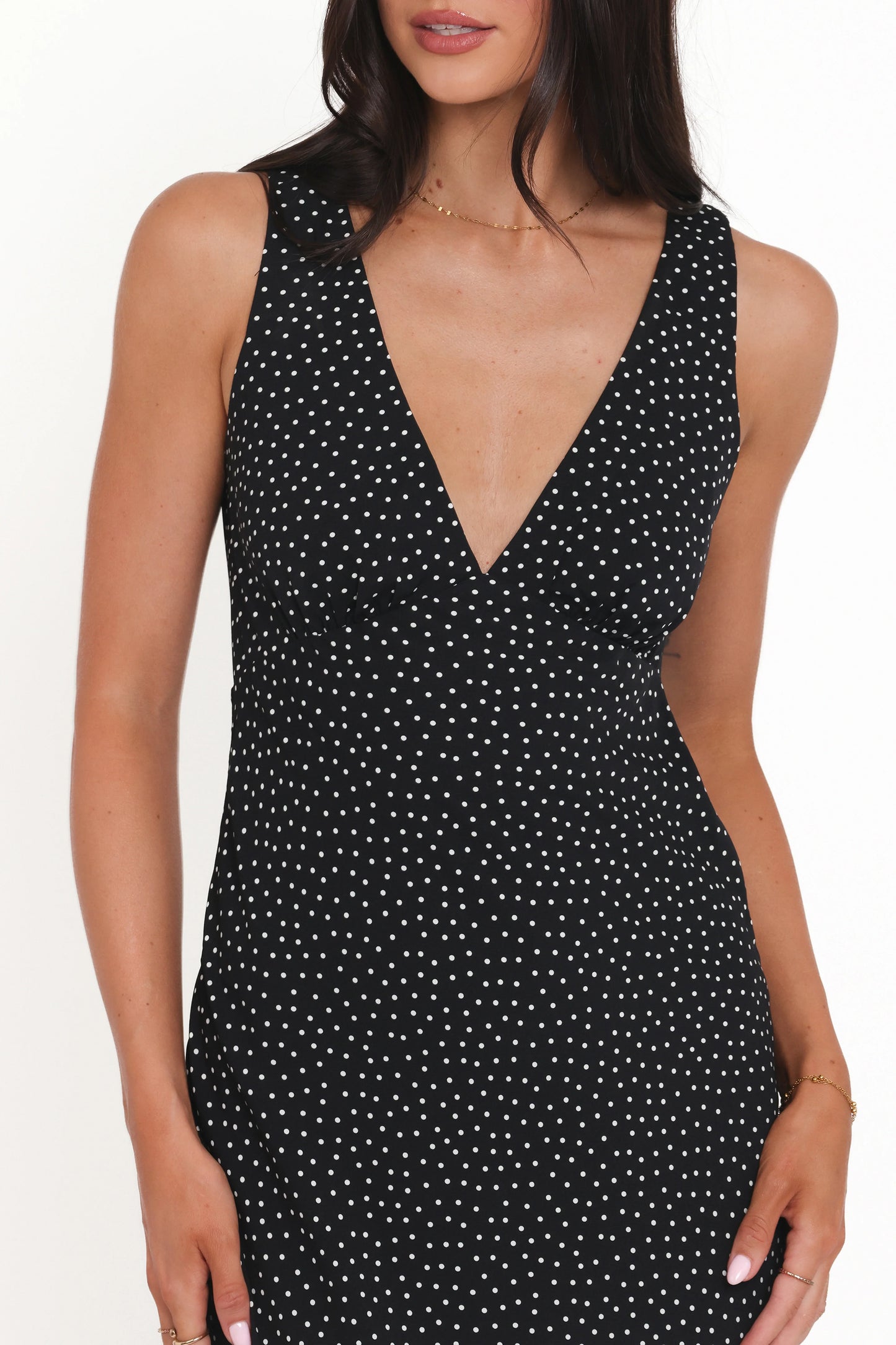 Mirae Maxi Dress Black Polka Dot