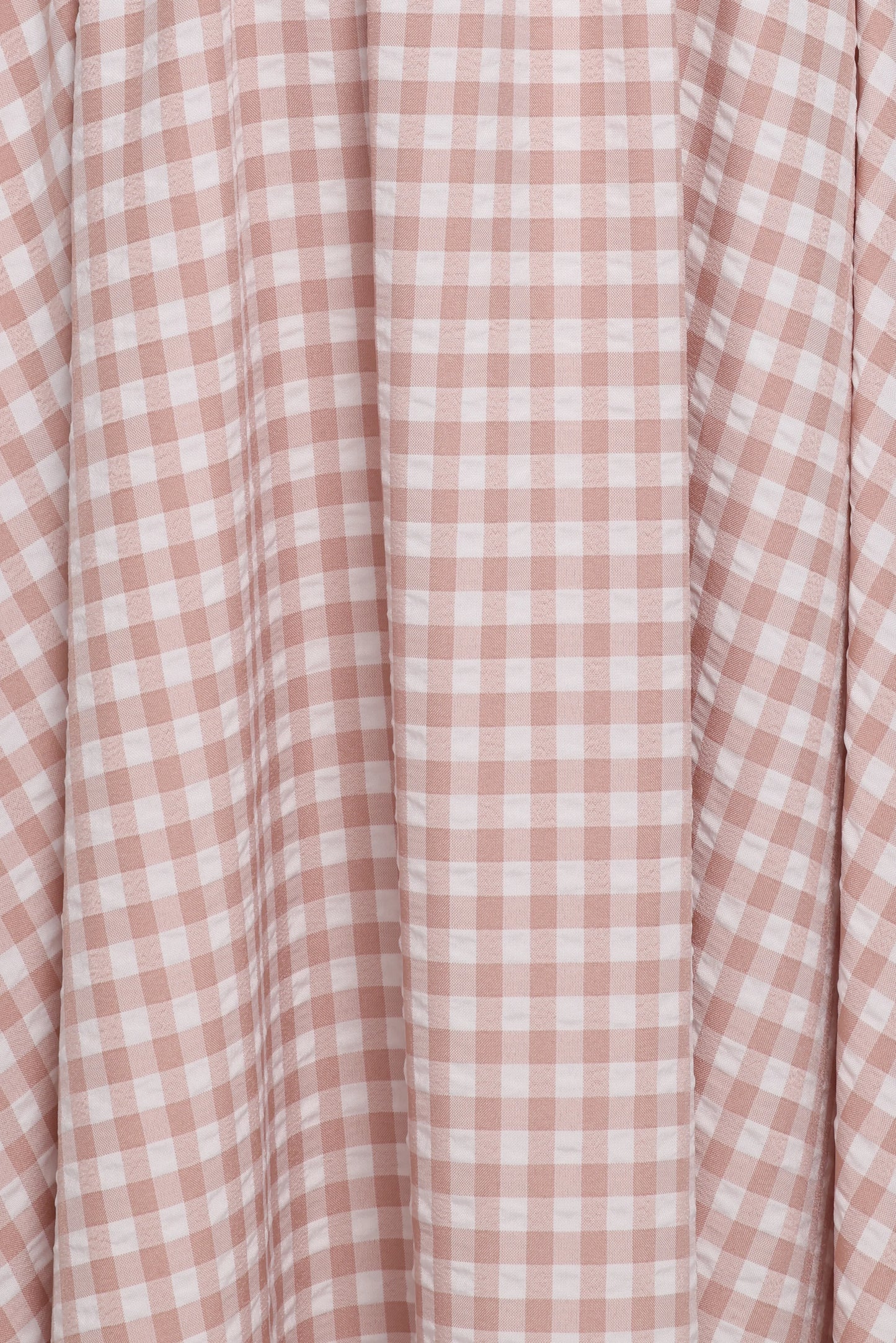 Siun Short Sleeve Midi Dress Brown Gingham
