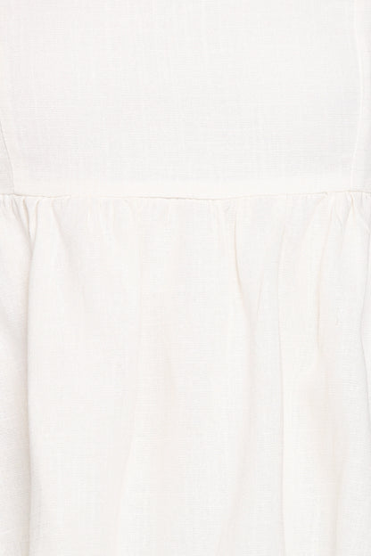 Zephyra Baby Doll Top White