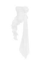 Dreamy blouse with meringue flounces in white Midnight Walk