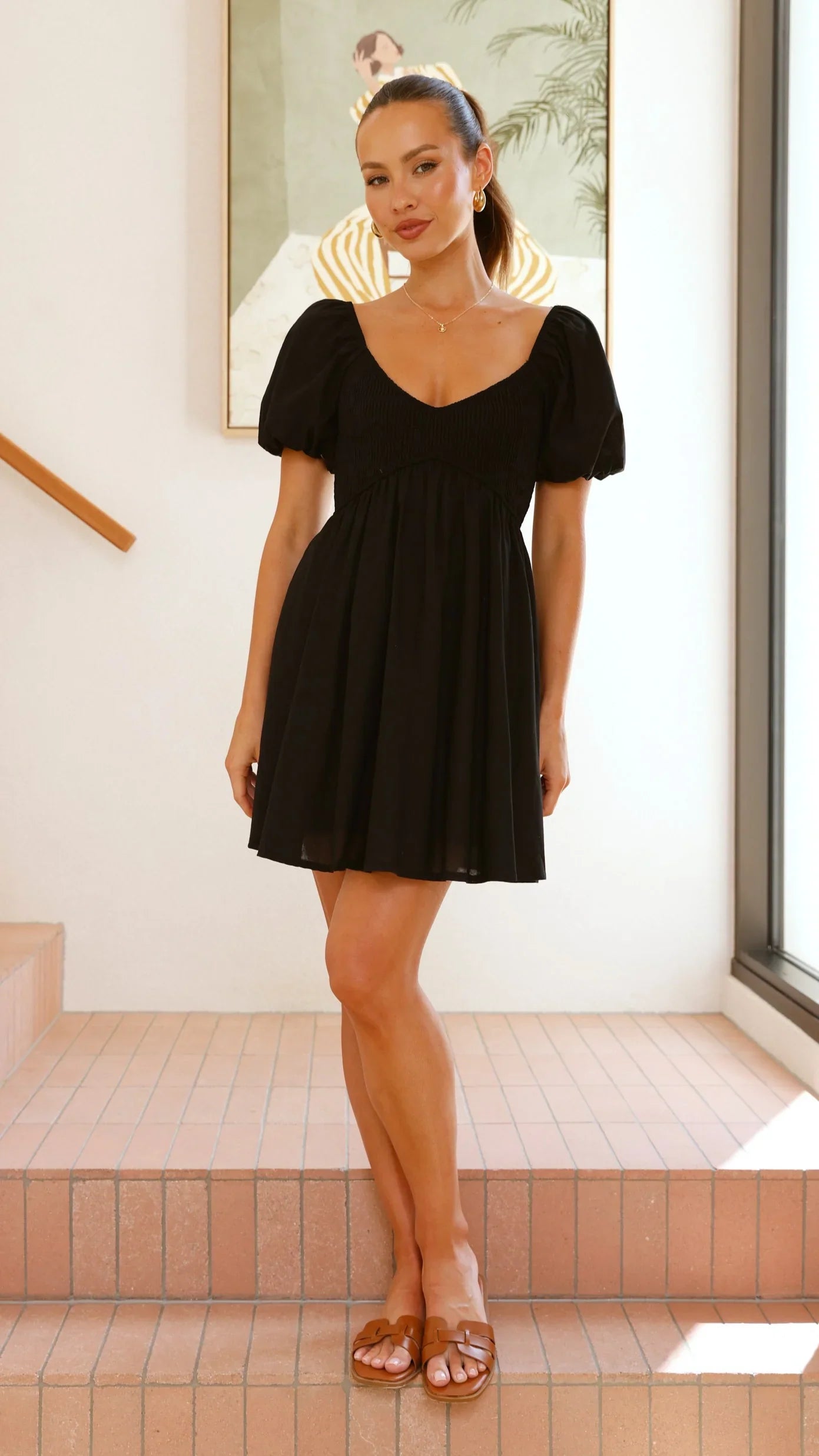 Sahirah Mini Dress Black