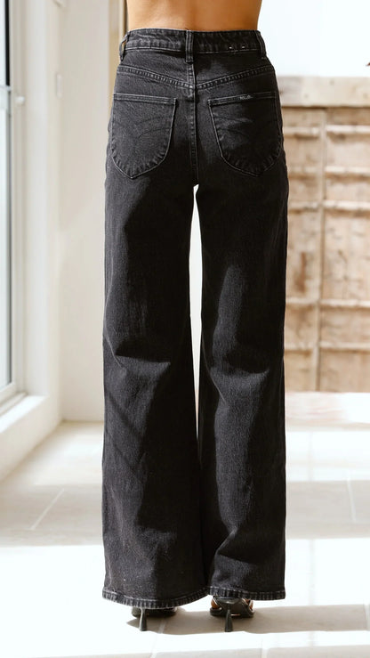 Rollas Sailor Scoop Long Jean Black Sand