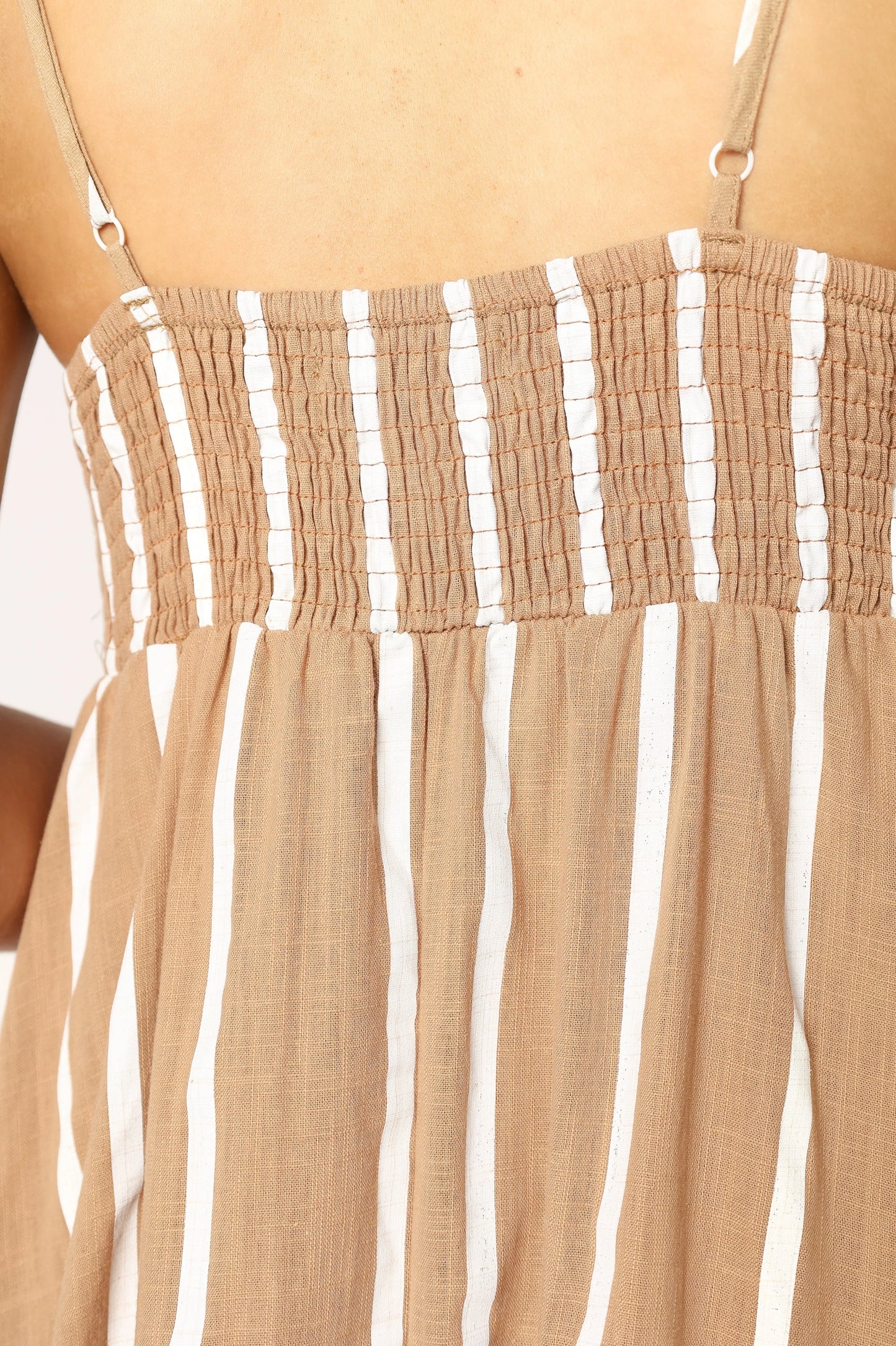 Brea Maxi Dress Tan Stripe