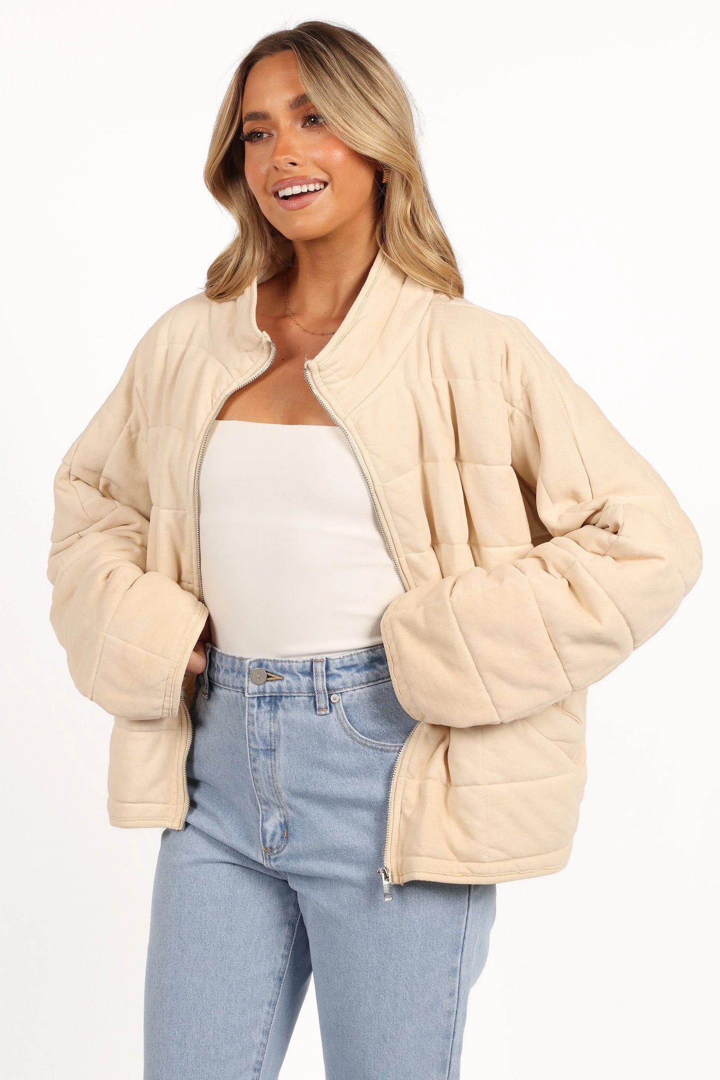 Alegra Quilted Jacket Cream