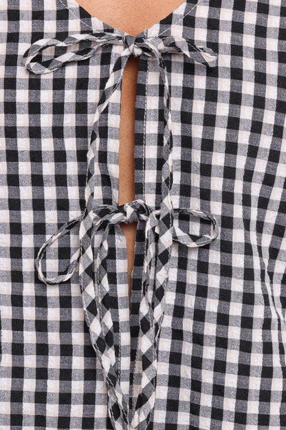 Hilda Pant Set Black Gingham