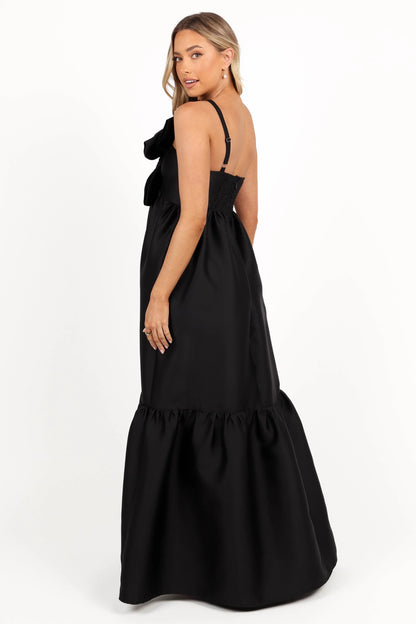 Betina Bow Front Maxi Dress Black