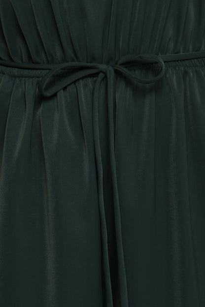Hedda One Shoulder Jumpsuit Emerald