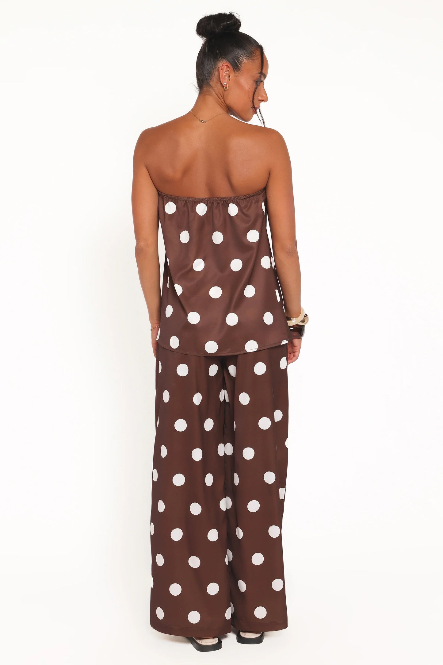 Brielle Polka Dot Set Brown Polka Dot