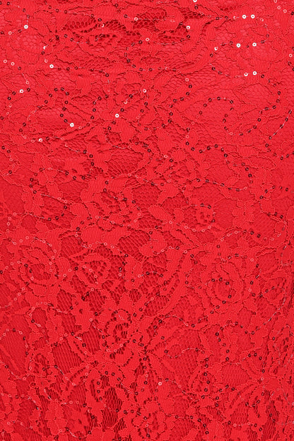 Ruben Lace Maxi Dress Red