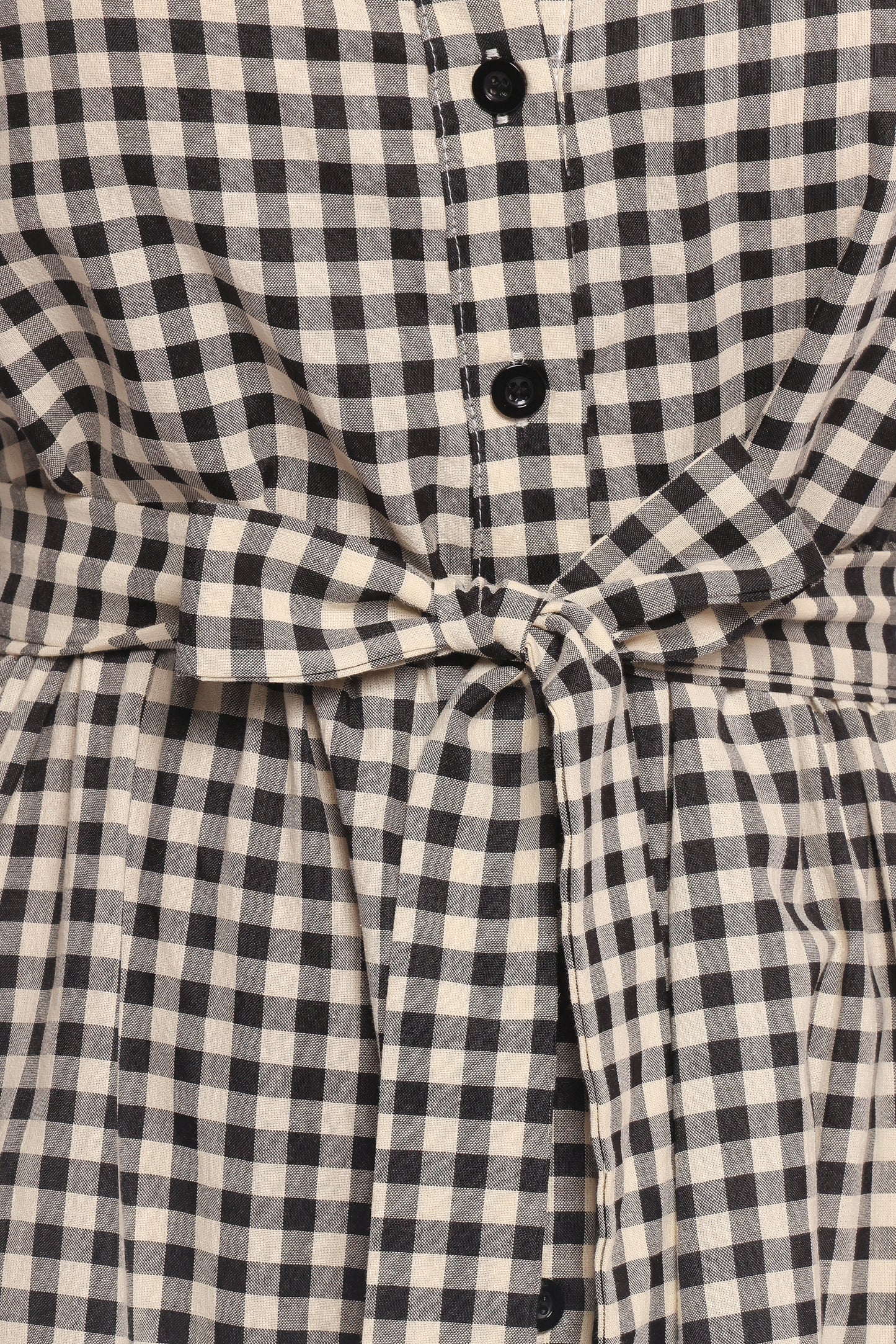 Dixon Maxi Dress Black Cream Gingham
