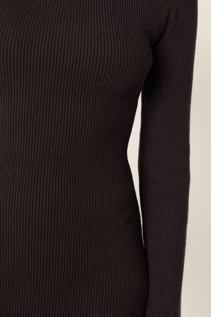 Astor Long Sleeve Midi Dress Plum