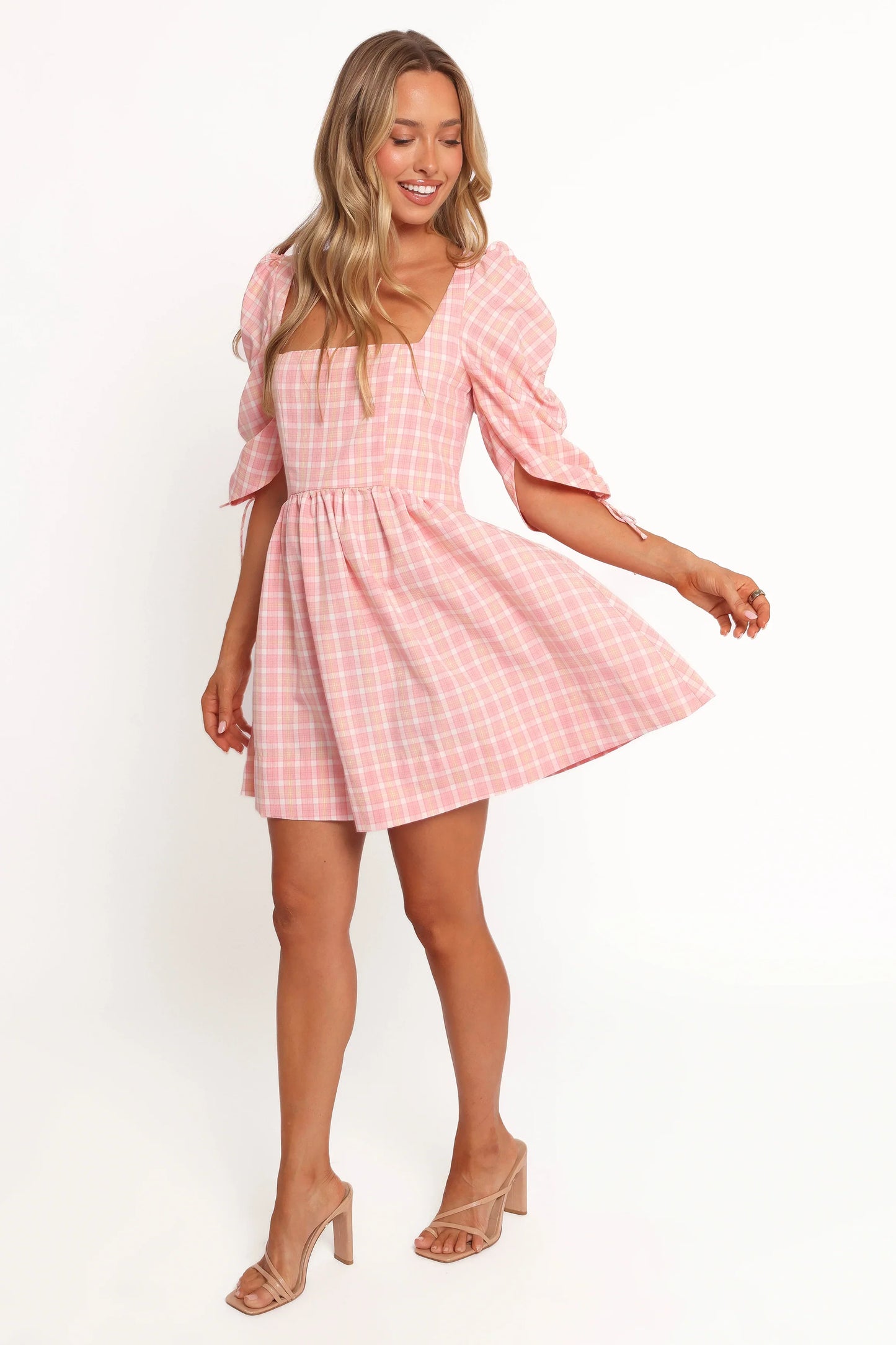 Siena Mini Dress Pink Check