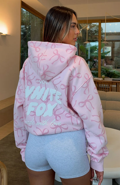 Vol 1 Oversized Printed Hoodie Posy Bow