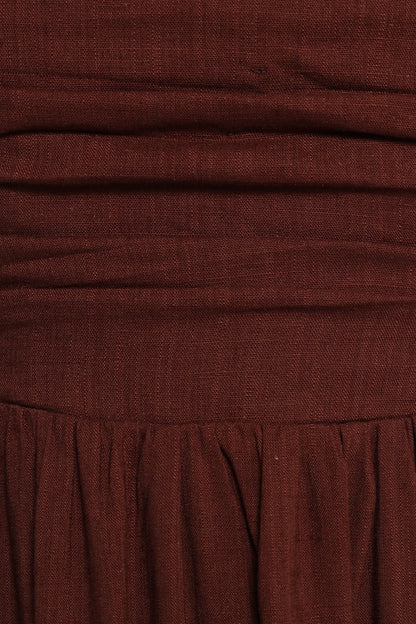 Kayt Strapless Dress Chocolate Brown