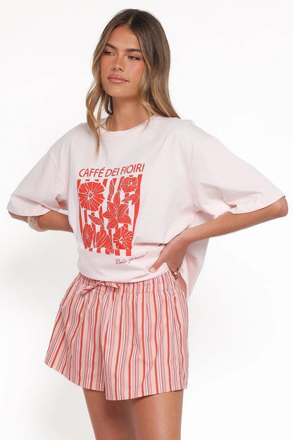Mattina Shorts Peach Stripe