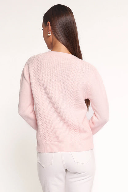 Cherri Single Tie Cardigan Pink