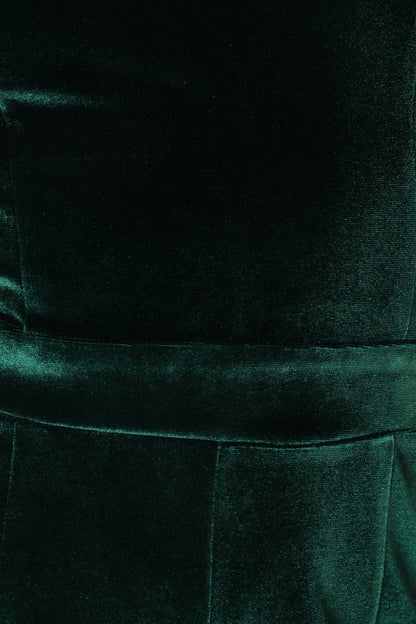 Aria Velvet Jumpsuit Emerald