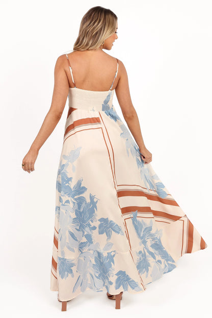 Elanor Maxi Dress Pale Blue Print