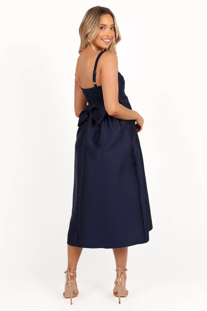Isla Midi Dress Navy