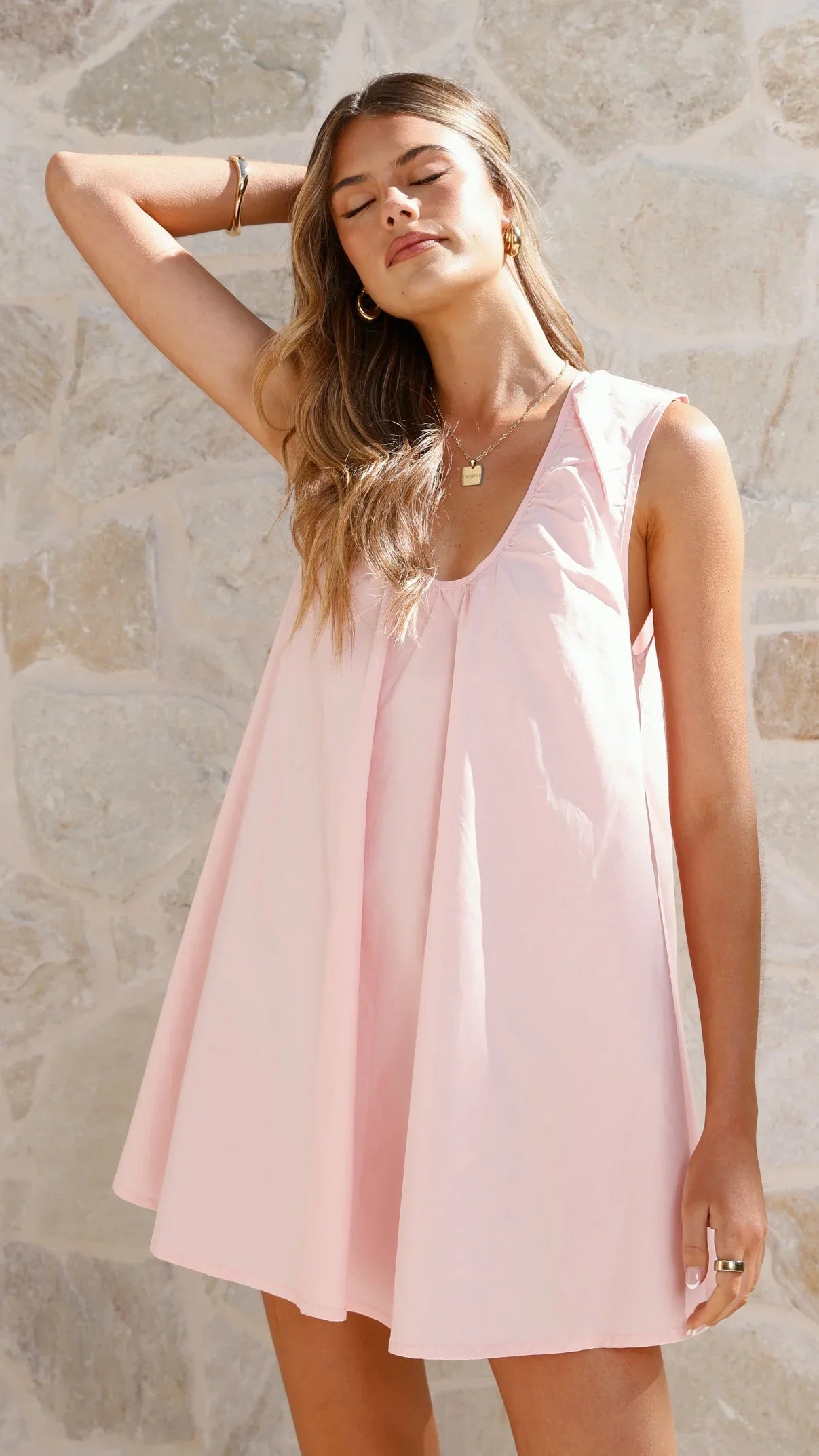 Vanessa Oversized Mini Dress Pink
