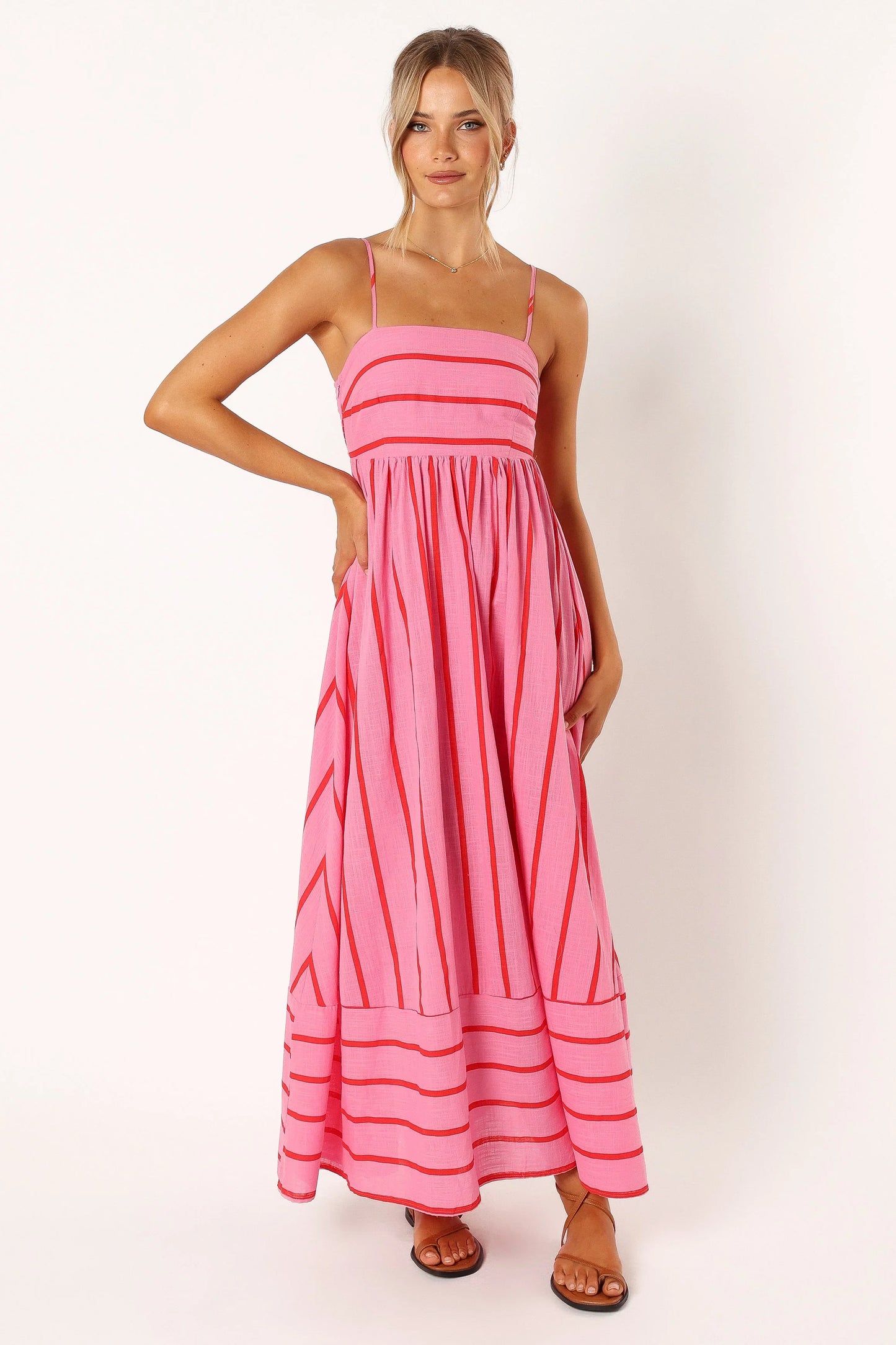 Pixie Maxi Dress Pink Red