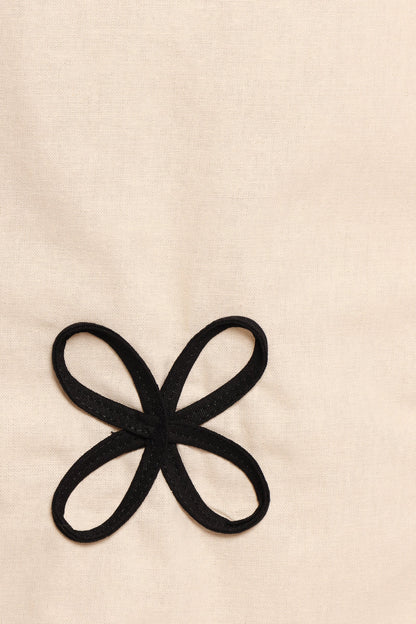 Thalia Mini Dress Cream Black